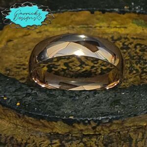 Women's Promise Ring - 14k Rose Gold Over Stainless Steel - Wedding Band